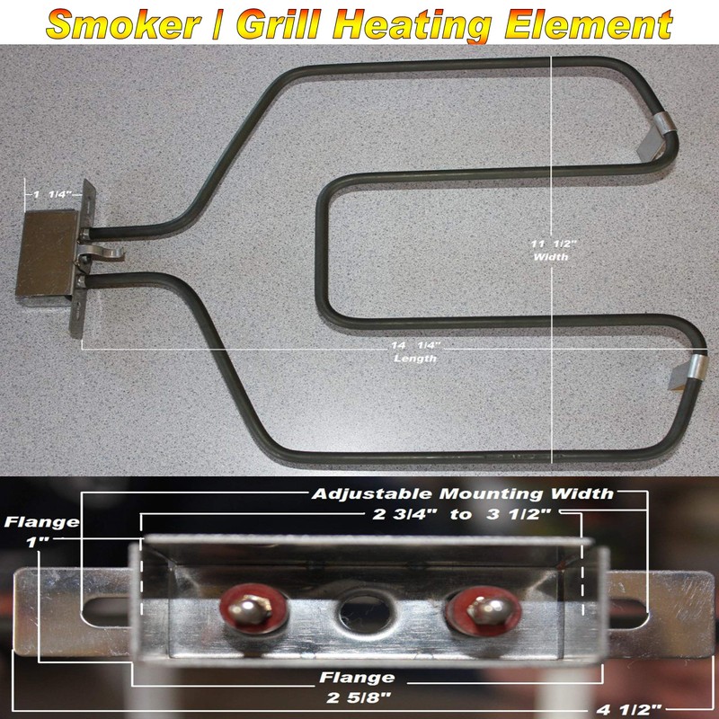 Universal Replacement Electric Smoker and Grill Heating Element with Adjustable