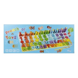 J.H. Company Rompecabezas Juguete Didactico Madera Magnetico Alfabeto M08