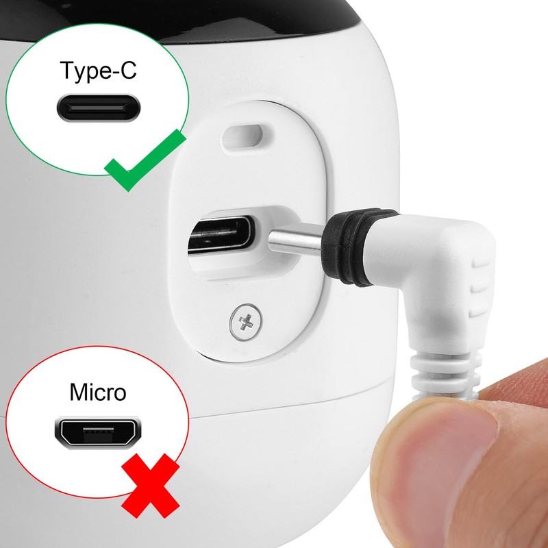 iTODOS 16.4ft/5m Charging Cable for Arlo Essential Wireless Security Camera,