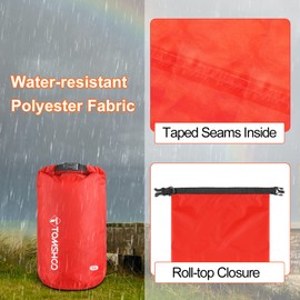 Eacam Pack of 5 Ultralight Dry Sack, Outdoor Bags Keep Gear Dry for Hiking, Backpacking, Kayaking, Camping, Swimming, Boating, 5L&12&15L&25L&35L