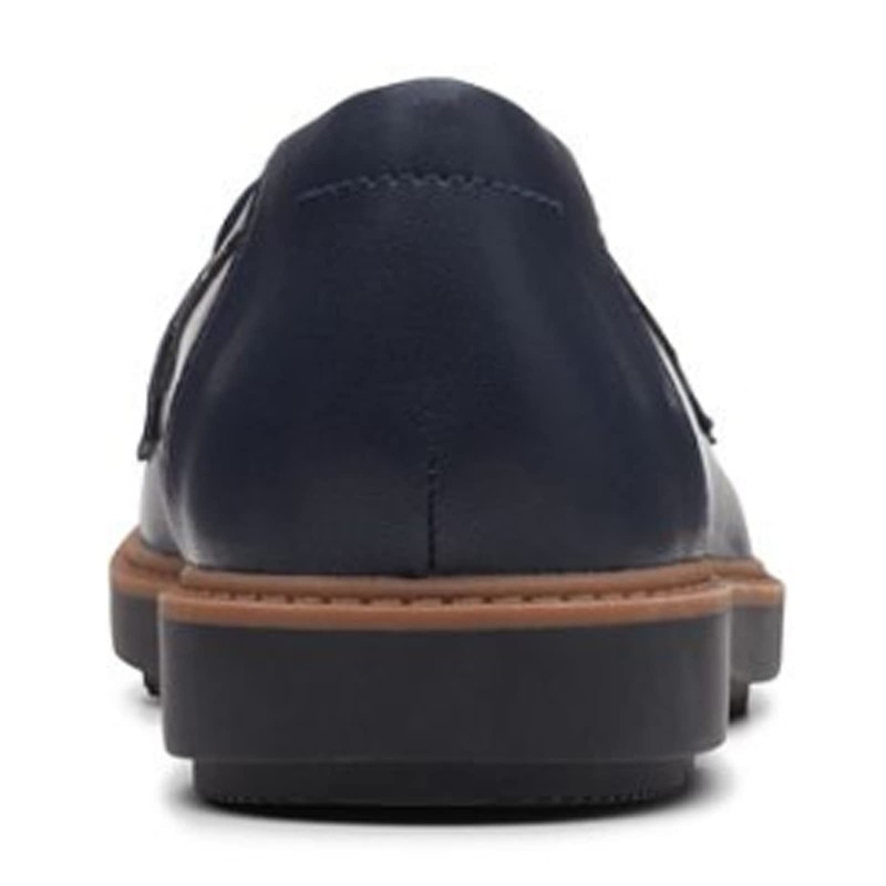 Clarks Raisie - Mocasines para Mujer, Cuero Azul Marino, 22