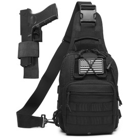 ATBP Small Tactical Sling Bag For Men With Holster Military EDC Shoulder Bag CCW Crossbody Bag 7 Liters