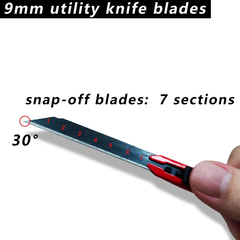 NBTOOL 100Pcs Utility Knife Blades 30 Degree 9mm Snap Off