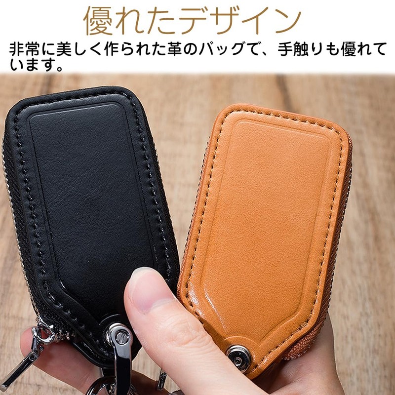 LIANHATA Smart Key Case with Window, PU Leather, Key Case,