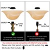 lianheng Glass Bowl Shade Replacement for Torchiere Floor Lamp, Standing