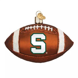 Old World Christmas Michigan State Spartans Glass Christmas Ornament - Football