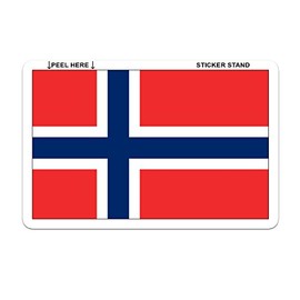 Norway Norwegian Flag car bumper sticker 5" x 4"