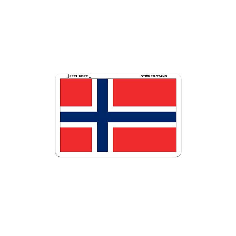 Norway Norwegian Flag car bumper sticker 5" x 4"