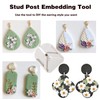 Stud Post Embedding Tool for Polymer Clay Earring, Clay Earring