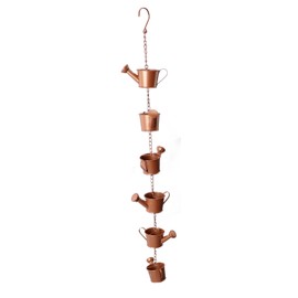 Kettle Rain Chain Elegant Stable Metal Hanging Kettle Rain Chain for Garden Artwork Decoration