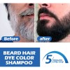 3 X Champú For Teñir Permanentemente La Barba, Color Negro