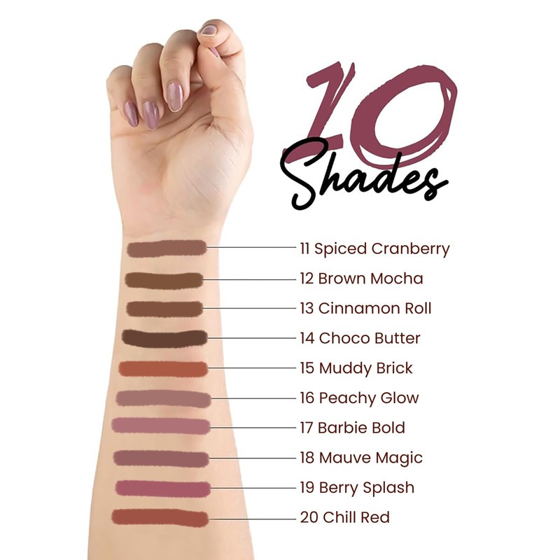 MARS Matte Lip Liner Set of 10 | One Swipe
