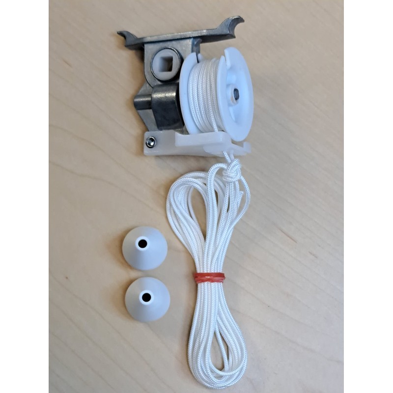 Cord Titler for Horizontal Blinds (Square HP White & Silver,