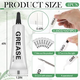 Conelist 4 Pcs 0.35oz. Each Garage Door Lubricant Spray, White Lithium Grease, Screw Drive Lube Lubricant Garage Door Openers Automotive Greases & Lubricants for Gate