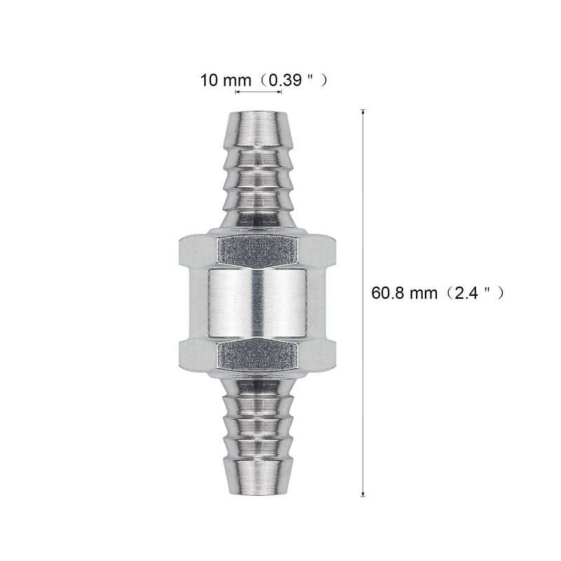 Favordrory 10mm 3/8 Inch Fuel Non-return One Way Check Valve