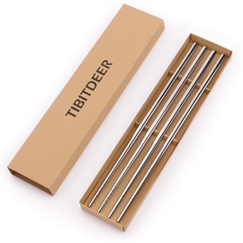 Tibitdeer Titanium Chopsticks,2 Pairs 9 Inch Reusable Dishwasher Safe Lightweight Chopsticks,Polished