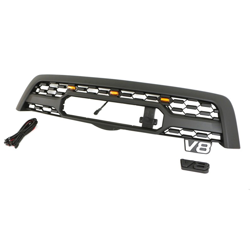 Car Mesh Front Grille With Light Fit for Sequoia 2005-2007Color: