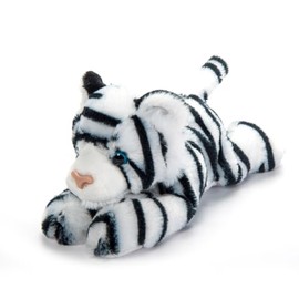 The Petting Zoo White Tiger Stuffed Animal Plushie, Gifts for Kids, Scoopz Wildlife Animals, Tiger Plush Toy, 8 inches