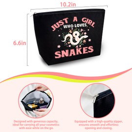 Yoxiumi Snake Bag Snake Stuff Snake Gifts for Women Snake Print Makeup Bag Snake Accessories Decor Stuff for Animal Snake Lovers Snakes Makeup Zipper Pouch Snake Themed Gifts Travel Organizer,