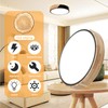 Yexati Ceiling Light Wood,Dimmable Ceiling 3000K-6000K,Remote Controlled Led Ceiling Light,24W