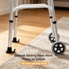 Walker Ski Glides for Seniors, 2-Pack Walker Skis for Folding