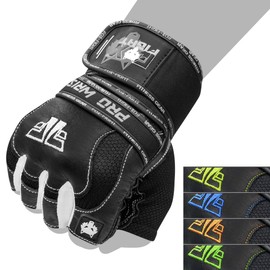 FOX-FIGHT Fitness Gloves Training Gloves Strength Sports Women Men Leather Gloves Bodybuilding Sports Gloves with Wrist Bandage for Strength Training Weightlifting L Pro Wrist Black