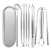 Herramienta Limpieza Dental Acero Quita Sarro 9 Piezas Kit
