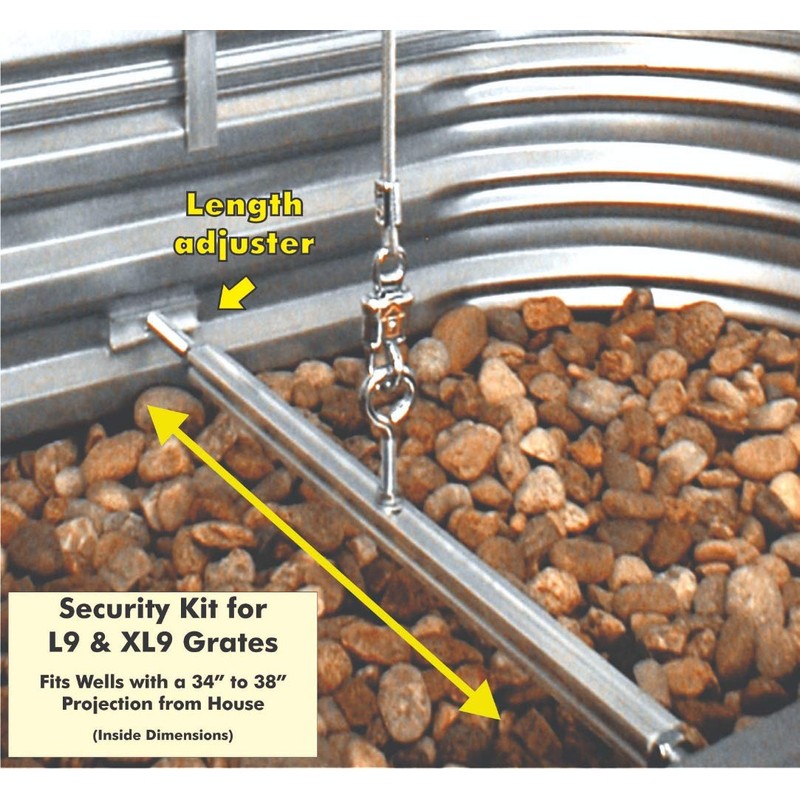 Adjust-A-Grate Security Kit - Model SK9 -for Window Wells with