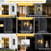 SIAFAVOI Motion Sensor Outdoor Wall Light 2Pack-15in Modern Dusk to