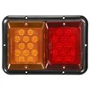 Partsam 2Pcs Double Led Trailer Tail Lights Horizontal Mount Dual