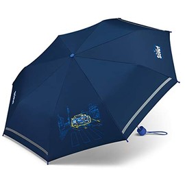 Scout Children's Pocket Umbrella Reflective Police Car, blue, Reflective, round