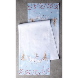 Maison d' Hermine Fairytale Forest 100% Cotton Table Runner Farmhouse Tabletop Cover for Home Kitchen Dining Décor Parties Family Dinners Wedding Thanksgiving/Christmas (37cm x 180cm)