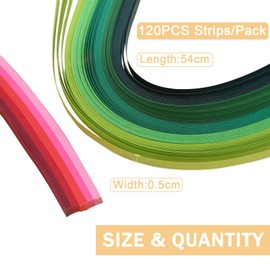Jotia 1080 Strips Quilling Paper Kit, 45 Colors 5mm x 54cm Paper Quilling Strips for DIY Art Craft Flower Making