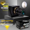 IFWAETR USB Camera 4K Webcam with2.8-12mm 4X Optical Zoom Lens