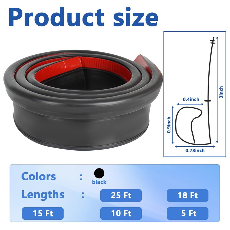 Earthtec RV Slide Out Rubber Weather Stripping Seals RV 1”