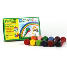 ökoNORM 70616 Wax Cones, 12 Colours, One Size