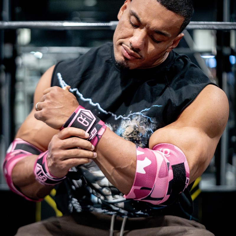 PR Personal Record Elbow Wraps for Weightlifting - Heavy Duty