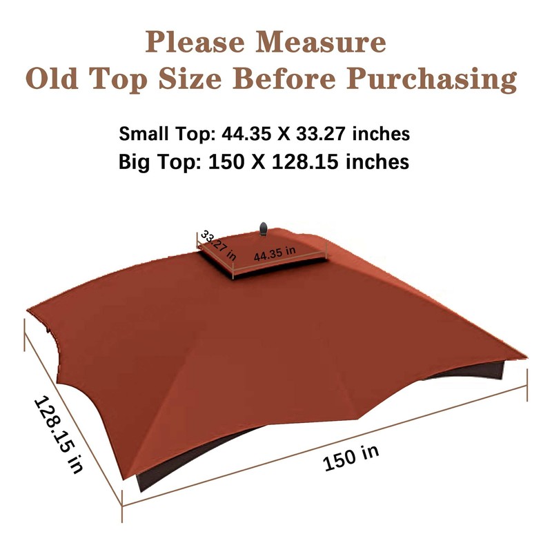 SCOCANOPY Replacement Top for Lowe's Allen Roth 10X12 Gazebo Model