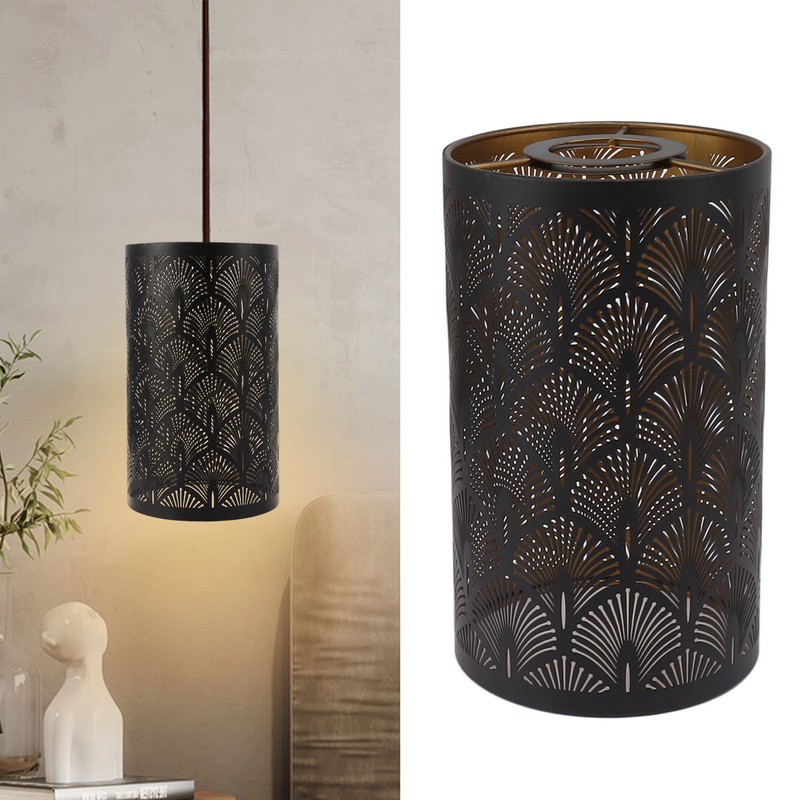 Modern Lampshade Metal Cylindrical Hollow Out E27 E26 Lamp Shade