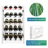 SMIBUY Bamboo Wine Rack, 20 Bottles Display Holder, 5-Tier Free