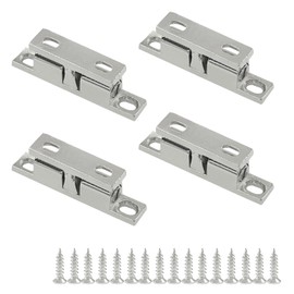 Aracombie Double Ball Tension Roller Catch Latch for Cabinet, 43mm Silver Finish, Durable & Adjustable Hardware for Cabinets, Closets & Furniture, Pack of 4
