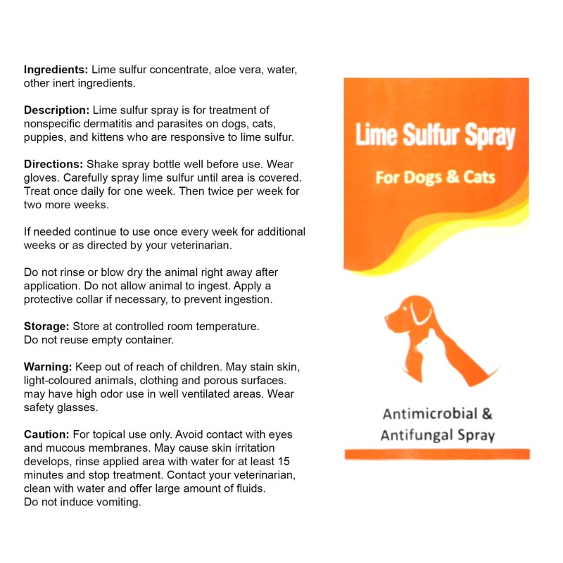 TD Classic Lime Sulfur Spray for Pet Grooming Dry and
