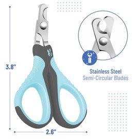 Mr. Pen Cat Nail Trimmer - Sky Blue & Dark Gray, Suitable for Cats & Kittens, Small Dogs