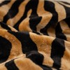 Yangest Black and Gold Square Pillow Cover Cut Velvet Zebra