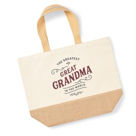 D Design Invent Print! Great Grandma Gift Bag Tote Shopping Bag Birthday Gift Present for Great Grandma Keepsake Idea - Size: 36 x 34 x 13 cm