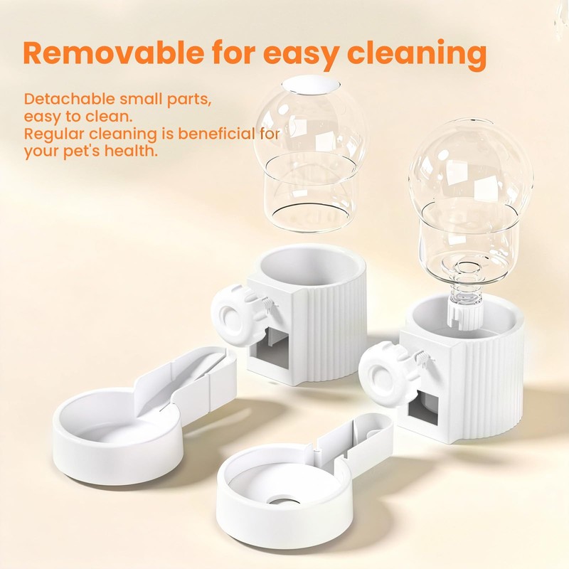 38oz Hanging Automatic Food Water Dispenser, Large Capacity Gravity Rabbit