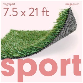 MEGAGRASS 5 x 2 Feet Premium Synthetic Turf for Sports - Deluxe Artificial Grass [Indoor and Outdoor Athletic Mat for Agility Training, Fake Grass for Large Football Fields, Pet Dogs Potty Rugs]