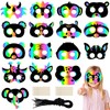 Scratch Pictures for Children, 16 Pieces Party Masks for Painting,