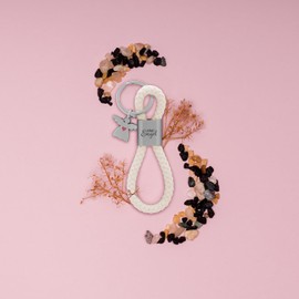 GRUSS & CO Key Ring Loop Motif Angel Pendant Consisting of a Braided Loop with Guardian Angel Motif Print with Angel Charm 48364, multicoloured, Angel motif