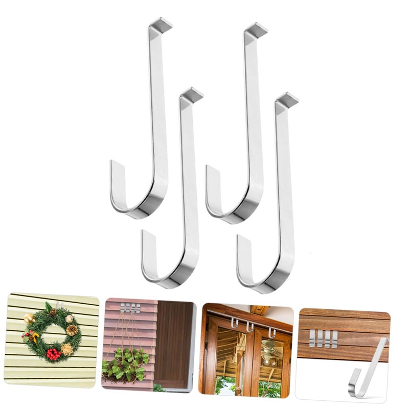 Ciieeo 4 pcs Stainless Steel Siding Hooks for Outdoor Use